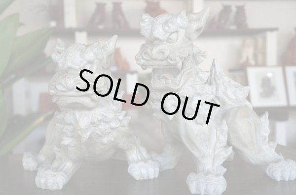 画像6: 琉球漆喰シーサー四足立ち（黒・小）