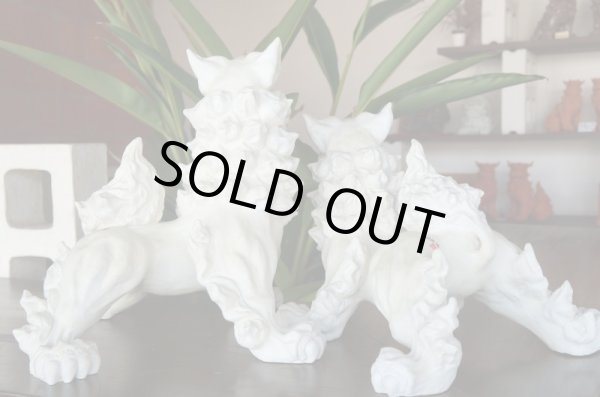 画像10: 琉球漆喰シーサー四足立ち（白・大）