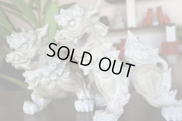 画像5: 琉球漆喰シーサー四足立ち（黒・小）